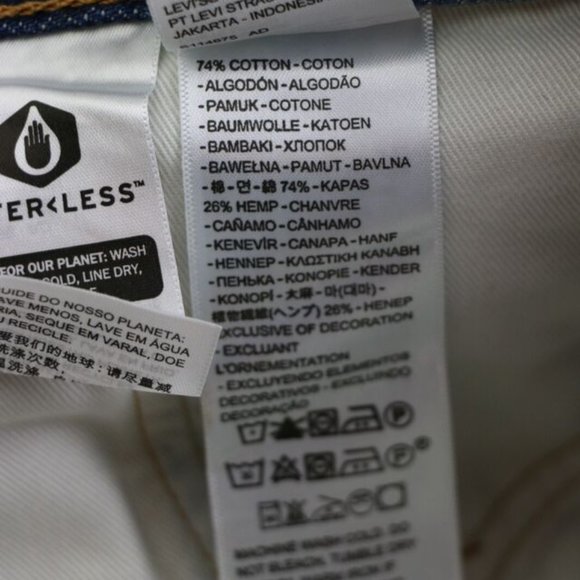 New Levi's  W33 L34 50'S STRAIGHT FIT MEN'S JEANS Selvedge  Cotton Hemp Blend - Picture 8 of 14